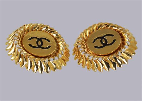 chanel face coco earrings|Coco Chanel vintage earrings.